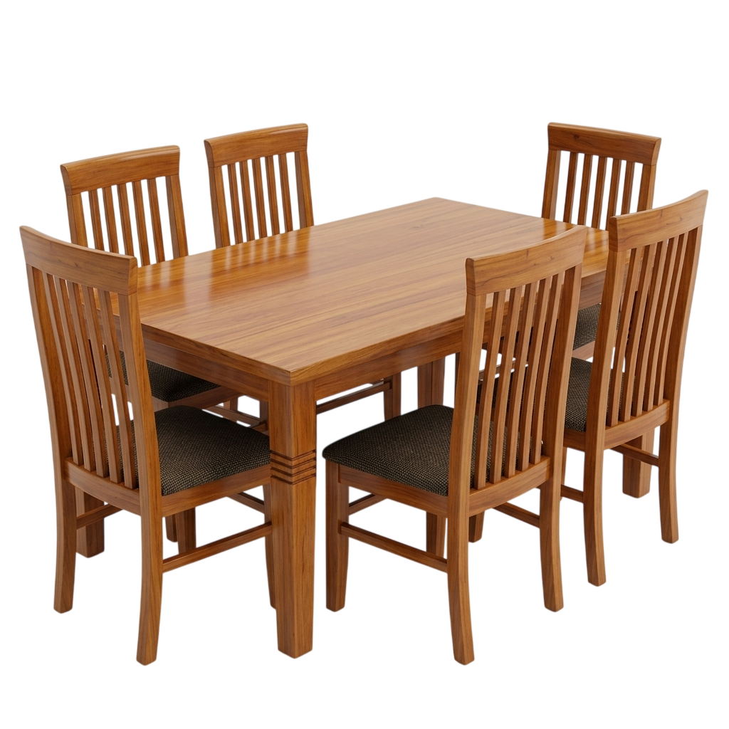 6-seater dining set, representative photo for Hanuman Furnitures