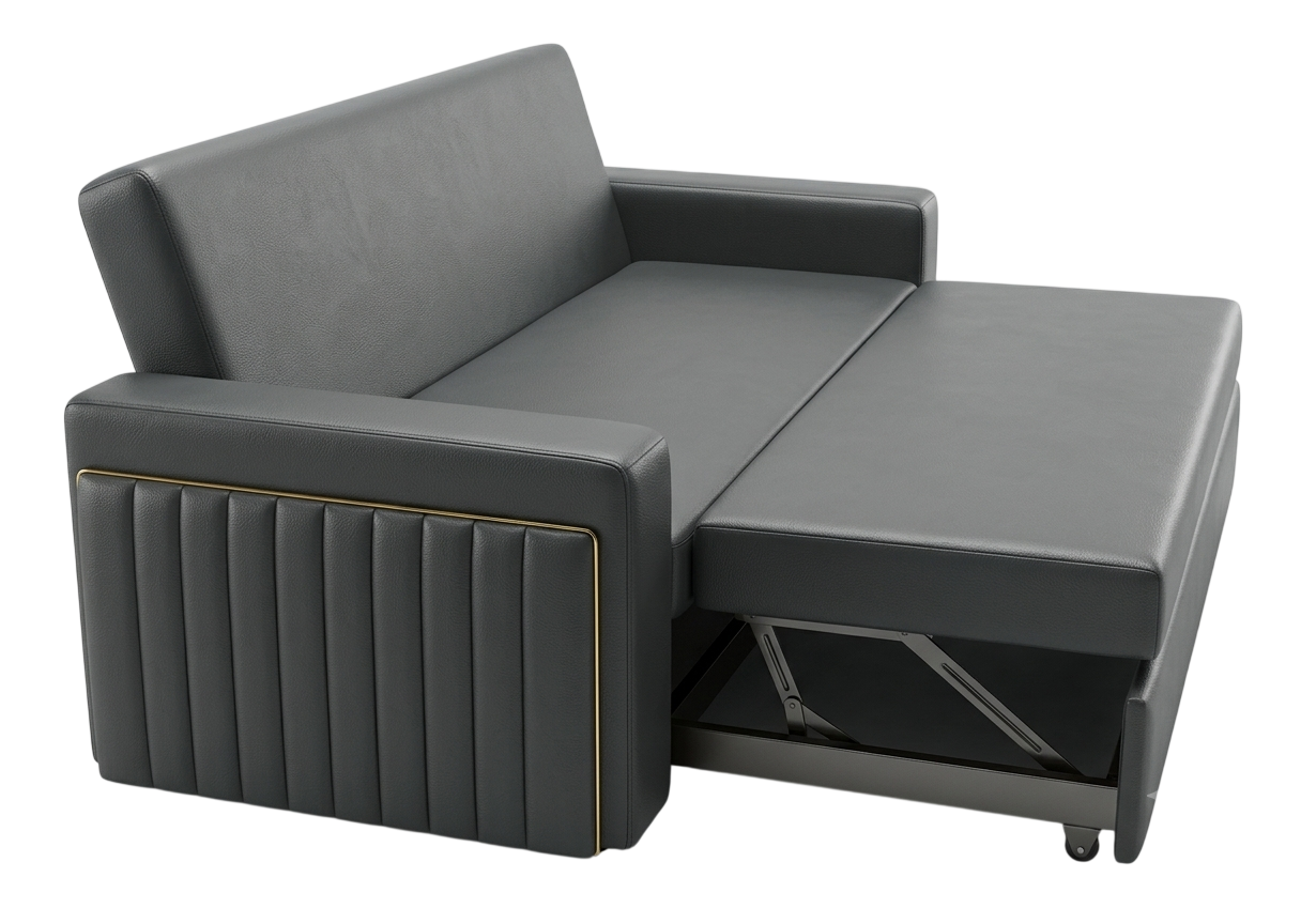 Grey sofa-cum-bed divan cot, representative photo for Hanuman Furnitures