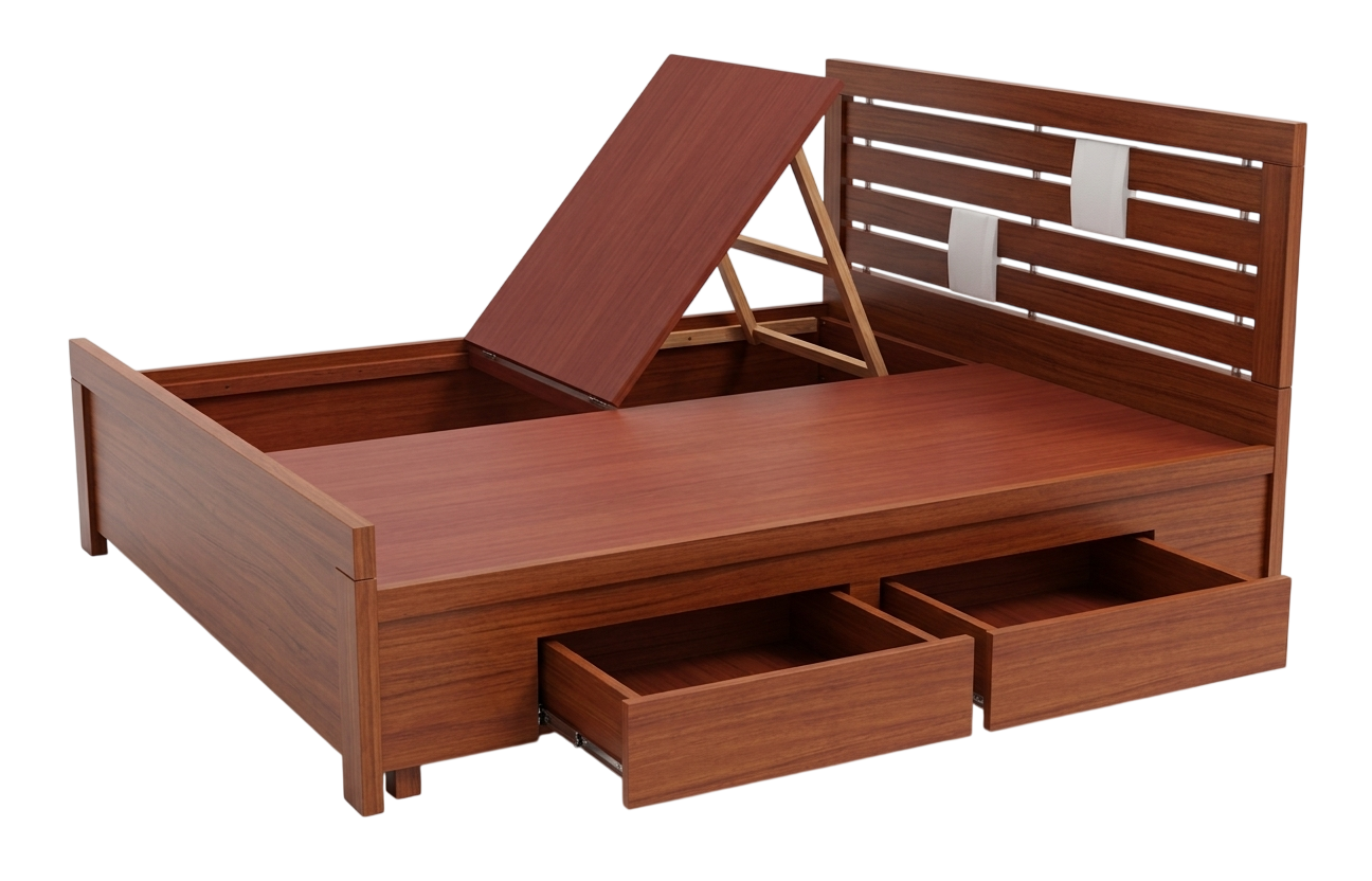 Wooden storage cot with drawers, representative photo for Hanuman Furnitures